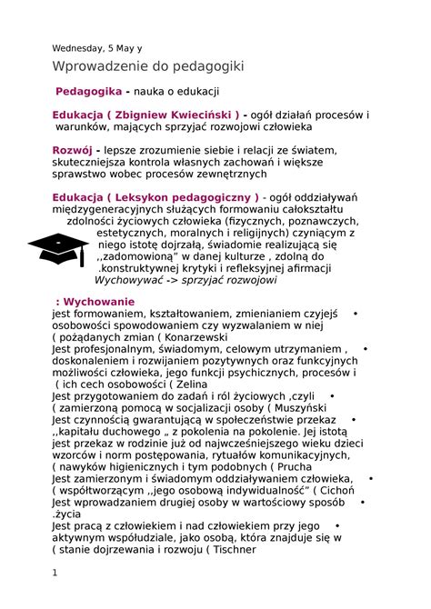 Wprowadzenie Do Pedagogiki Wprowadzenie Do