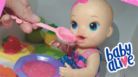 COMO FAZER COMIDINHA PARA BONECAS BABY ALIVE PAPINHA DE MORANGO