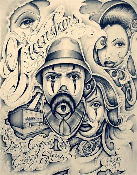 Chicano Drawings Chicano Art Chicano Art Tattoos