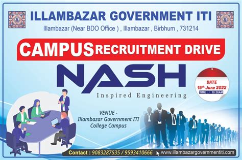 Campus Recruitment Drive Nash Illambazar Govt Iti