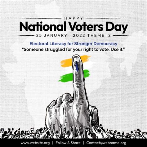 National Voters Day Post Template | PosterMyWall