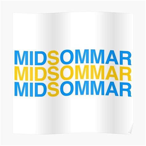 MIDSOMMAR Swedish Flag Poster By Eyesblau Redbubble