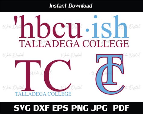 Hbcu Ish Talladega College Svg Cut Files Svg Files For Cricut