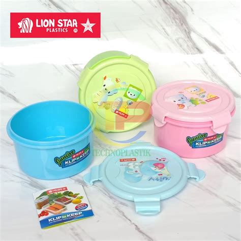 Jual LIONSTAR Lunch Box Klip To Keep Serbaguna Kotak Makan Anak Bulat