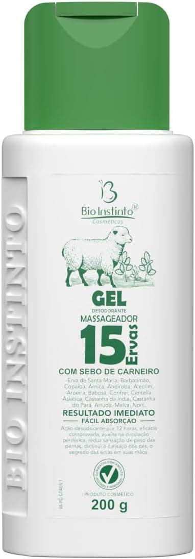 Gel 15 Ervas Bio Instinto Sebo De Carneiro 200g Amazon Br