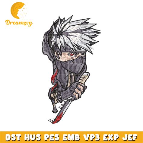 Kakashi Knife Embroidery Design