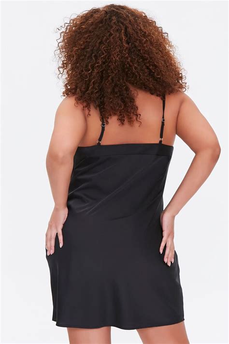 Plus Size Satin Slip Dress