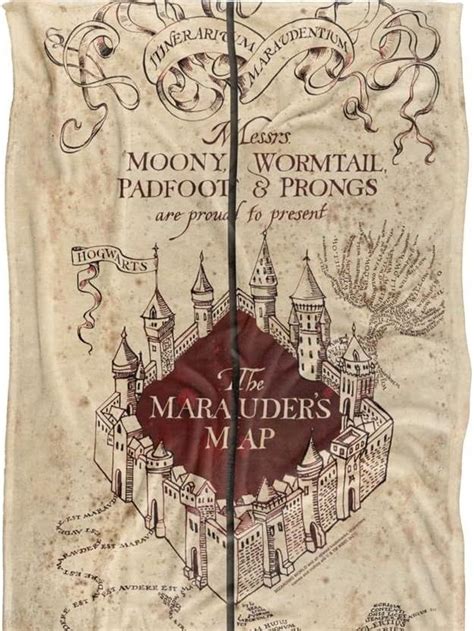 Harry Potter Marauder S Map Officially Licensed Silky Touch Super Soft