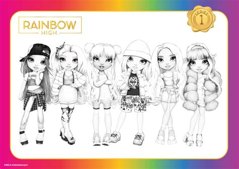 Rainbow High Printable Coloring Pages