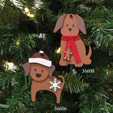 Dog With Gingerbread Scarf Ornament