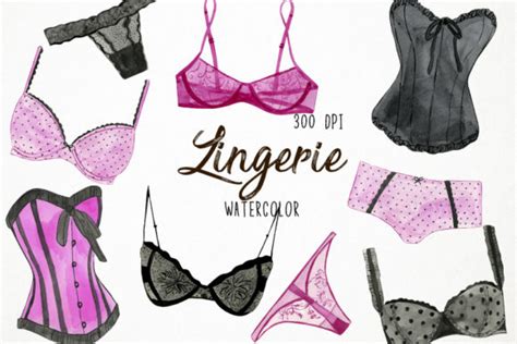 Watercolor Lingerie Clipart Graphic By Paulaparaula Creative Fabrica