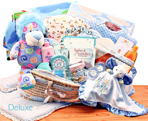 Luxury Baby Gift Basket, High End New Baby Gift