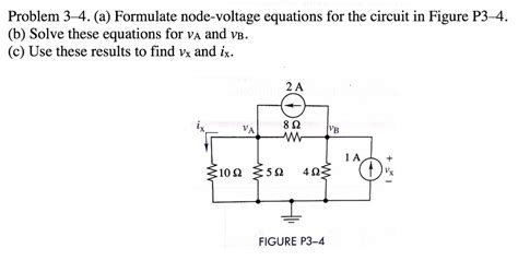 Solved Formulate Node Voltage Equations For The Circuit In Chegg