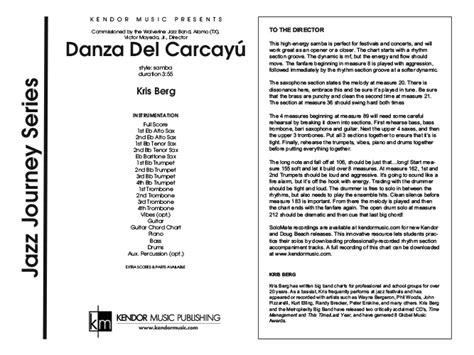 Danza Del Carcayu Full Score Kendor Music Publishing