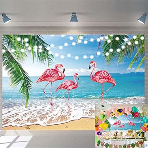 Amazon Gorwery Ft Beach Photo Booth Backdrop Flamingo Hawaiian