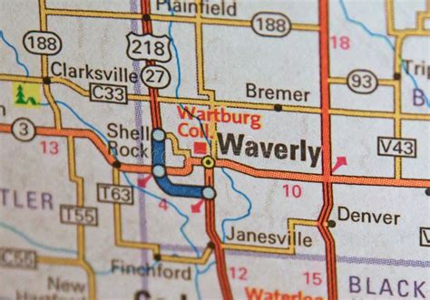 Imagem Do Mapa De Waverly Iowa Foto De Stock Imagem De Plainfield