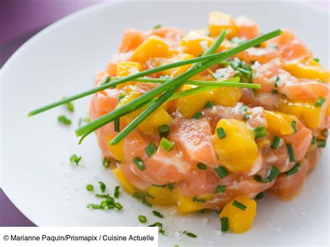 Tartare de saumon mangue et ciboulette facile et rapide découvrez