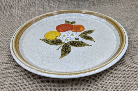 Mikasa Stone Manor Tempting Dinner Plates Yellow Red Fruit Etsy