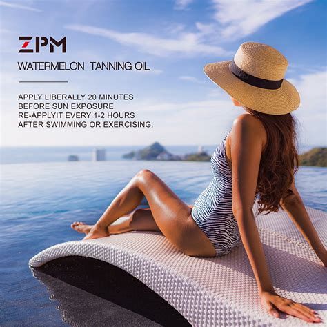 Zpm Watermelon Tanning Oil Spf6丨moisturizing Protective Body Oil Zpm Tanning