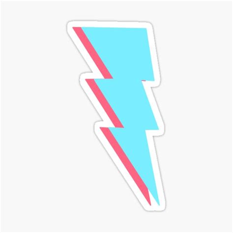 Pink And Blue Lightning Bolt Sticker For Sale By Rgf Redbubble