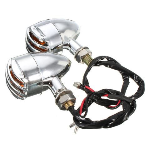 2pcs 12V Amber Motorcycle Turn Signal Indicator Lights Lamp For Harley