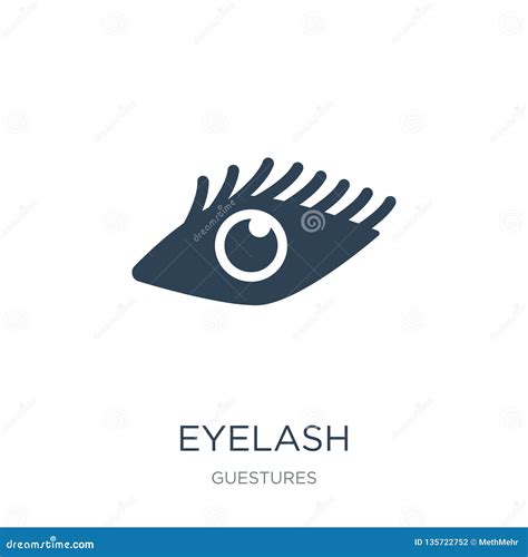 Eyelash Icon In Trendy Design Style Eyelash Icon Isolated On White