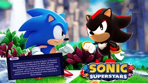 Sonic Superstars Free Shadow The Hedgehog Skin Coming February Th