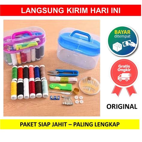 Jual Alat Jahit Kotak Set Lengkap Sewing Set Kit Shopee Indonesia