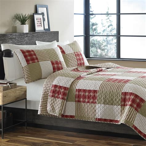 Eddie Bauer Home Camino Island Collection 100 Cotton Reversible And Light Weight Quilt