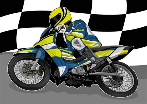 Carreras de motos imágenes de stock de arte vectorial Depositphotos