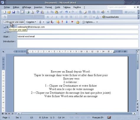 Comment envoyer une pièce jointe en mail depuis Word Astuces