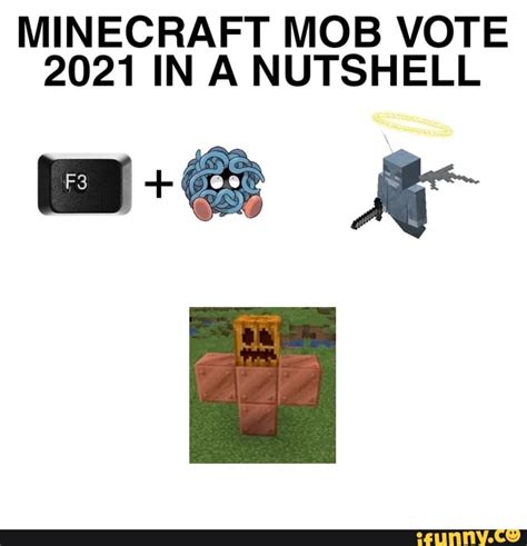 Minecraft Mob Vote 2021 In A Nutshell Me Ifunny