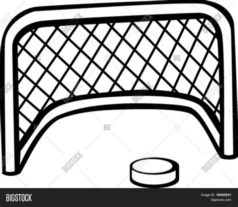 Hockey Puck Goal Net Vector & Photo (Free Trial) | Bigstock