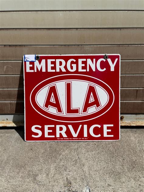 ALA Emergency Service Sign Saratoga Automobile Museum