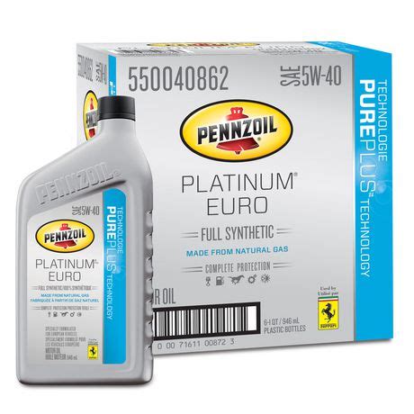 Pennzoil Platinum Euro Sae W Full Synthetic Motor Oil Walmart Ca