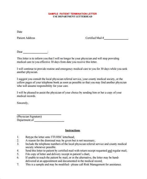 10 Dismissal Letter Templates Sample Templates With Regard To
