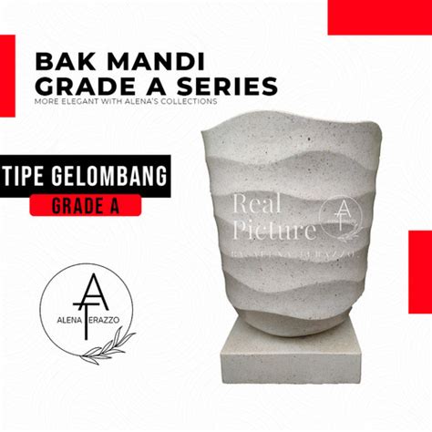 Jual Bak Mandi Bali Minimalis Marmer Unik Natural Tipe Gelombang