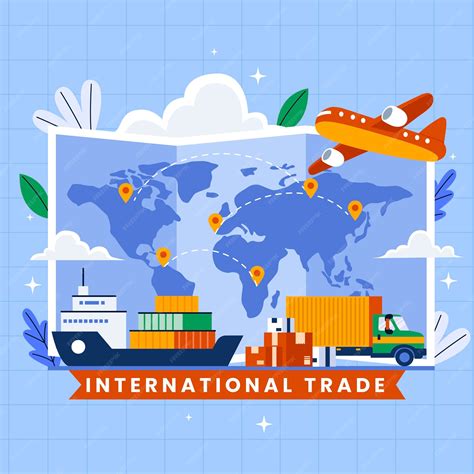 Premium Vector Hand Drawn International Trade Illustration