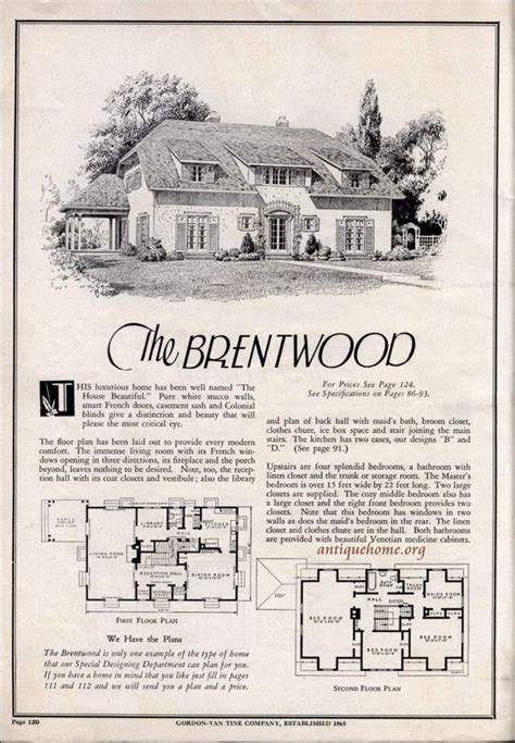 1931 Gordon Van Tine How To Plan Vintage House Plans Floor Plans