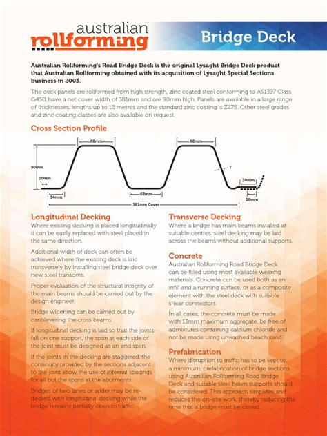 Bridge Deck Brochure Pdf Screw Bridge