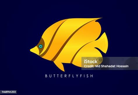 Logo Gradien Butterflyfish Modern Template Desain Logo Ikan Toko