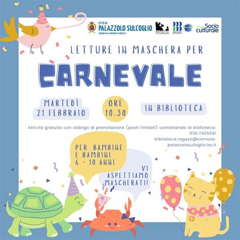 Letture in maschera per carnevale martedì 21 febbraio 2023