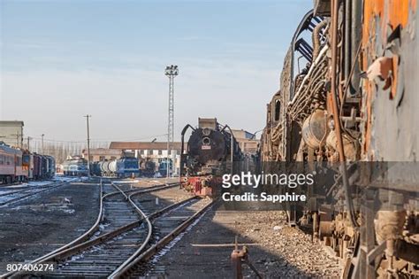 Scrapped Steam Locomotives Inner Mongolia Bayannaoer China High Res