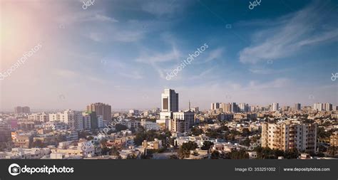 Sityscape Beautiful Metropolitan City Karachi Pakistan Evening City ...
