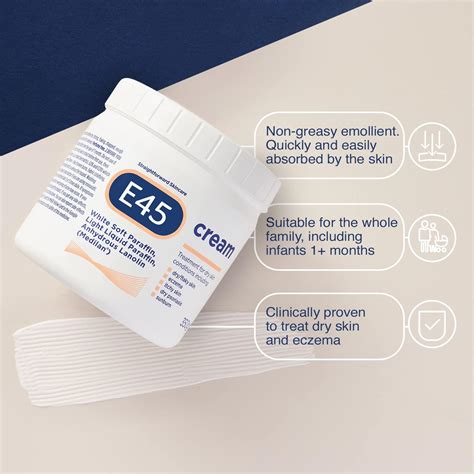 E45 Dermatological Cream Treatment for Dry Skin Conditions 350g