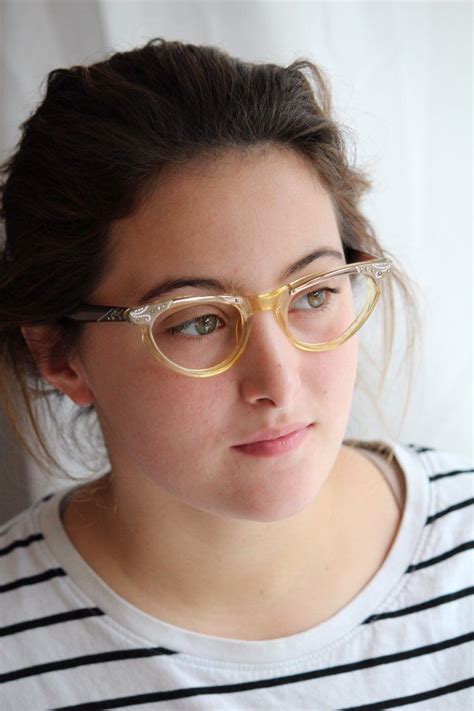 Womens Vintage Mid Century Cat Eye Glasses Art Craft Etsy