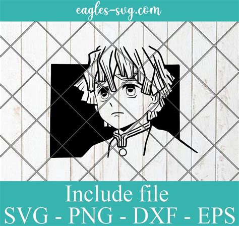 Agatsuma Zenitsu Demon Slayer Kimetsu No Yaiba Svg Png Dxf Eps Cricut