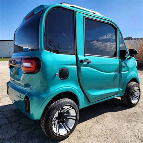 LE Coco Coupe Teal Electric Golf Car Small LSV Low Speed Vehicle Golf