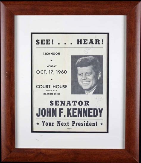 Lot Detail President John F Kennedy Rare Double Signed 1960 Campaign