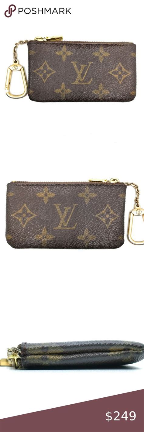 Authentic LOUIS VUITTON Pochette Key Cles Pouch Monogram Monogram